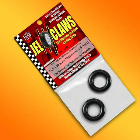 Slot Car Tires for SCX Nascar Applications Jel Claws slot car tire set for ST 1300, view 2