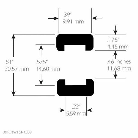 Slot Car Tires for SCX Nascar Applications Jel Claws slot car tire set for ST 1300, view 3