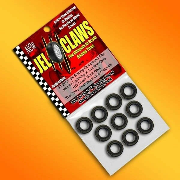 Slot Car Tires for Johnny Lightning X-traction & Aurora AFX Magnatraction Jel Claws slot car tire set for ST 2020, view 2