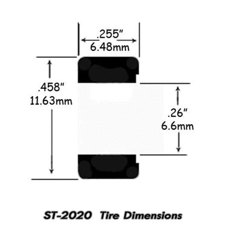 Slot Car Tires for Johnny Lightning X-traction & Aurora AFX Magnatraction Jel Claws slot car tire set for ST 2020, view 3