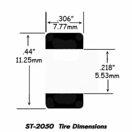 Slot Car Tires for Aurora G Plus Cars, Rear Tires with Smooth Wheels, HO Scale Slick Jel Claws tires for ST 2050, view 3