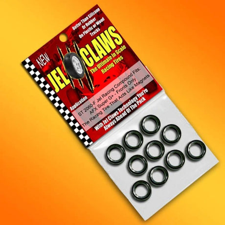 Slot Car Tires for AFX Super G+ - Fronts Jel Claws slot car tire set for ST 2060-F, view 2