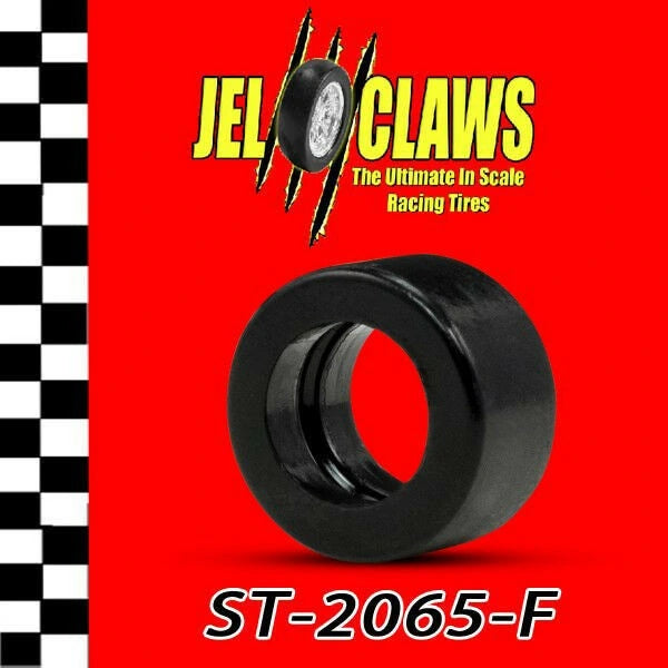 Slot Car Tires for Afx, Jl, AW Four Gear Ultra G Chassis, Fronts Jel Claws slot car tire set for ST 2065-F, main view