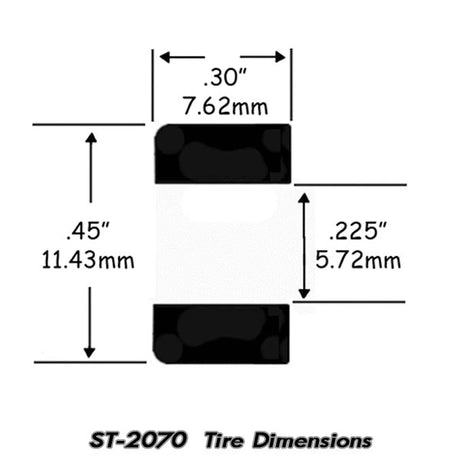 Slot Car Tires for Tyco Magnum 440-X2 - Rears Jel Claws slot car tire set for ST 2070, view 3