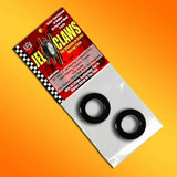 Slot Car Tires for H & R Racing Chassis Jel Claws slot car tire set for ST 3402-F, front view