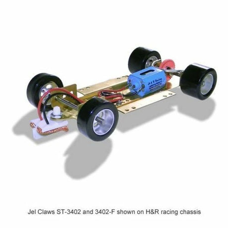 Slot Car Tires for H & R Racing Chassis (rears) Jel Claws slot car tire set for ST 3402, detail view