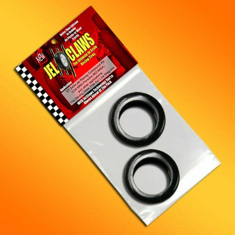 Racing Tires (rears) for BRM Slot Cars Jel Claws slot car tire set for ST 3404, front view