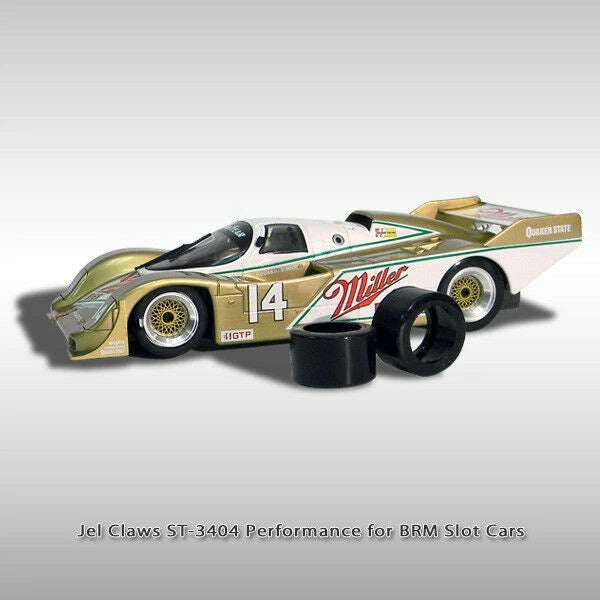 Racing Tires (rears) for BRM Slot Cars Jel Claws slot car tire set for ST 3404, detail view