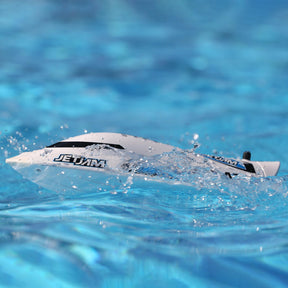 White pool racer boat floating on blue water for Pro Boat PRB08031V2T2