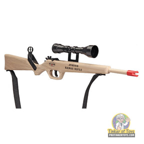 Toy junior range rifle with scope, sling, and blue ammo for Magnum Rubber Band Guns GL2JRRRSS