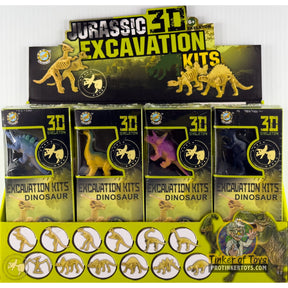 Dinosaur skeleton excavation kit set with various prehistoric animal models for King Me World IMX49024
