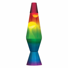 Rainbow lava lamp with colored liquid and glowing orbs for Schylling 21790400WB