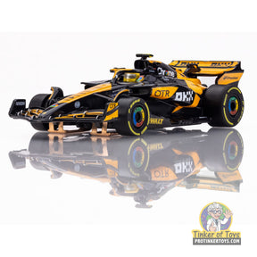McLaren MCL38 FY 2024 race car model, yellow and black livery for AFX/Racemasters 22103