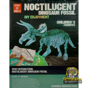 Dinosaur fossil assembly kit showing a triceratops skeleton for kids for King Me World IMX17216