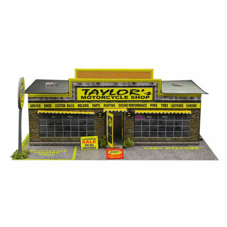 Motorcycle Shop Model Photo Real scale building kit for BK 3201, detail view