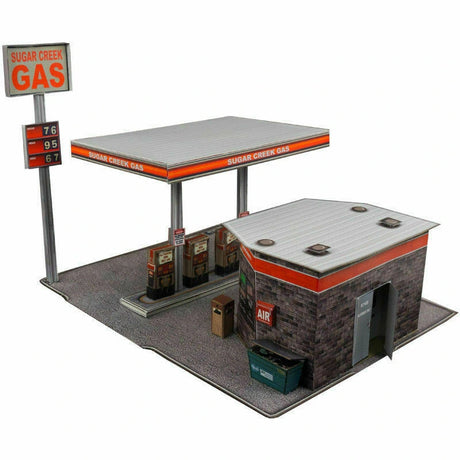 Gas Station Photo Real scale building kit for BK 3208, main view