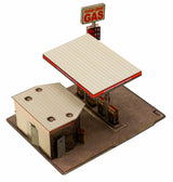 Gas Station Photo Real scale building kit for BK 3208, rear view
