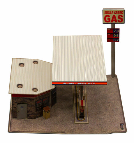 Gas Station Photo Real scale building kit for BK 3208, top view