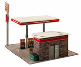 Gas Station Photo Real scale building kit for BK 3208, front view