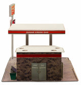 Gas Station Photo Real scale building kit for BK 3208, side view