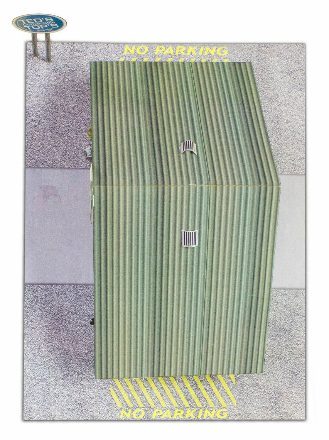 Commercial Steel Garage Photo Real scale building kit for BK 3210, top view