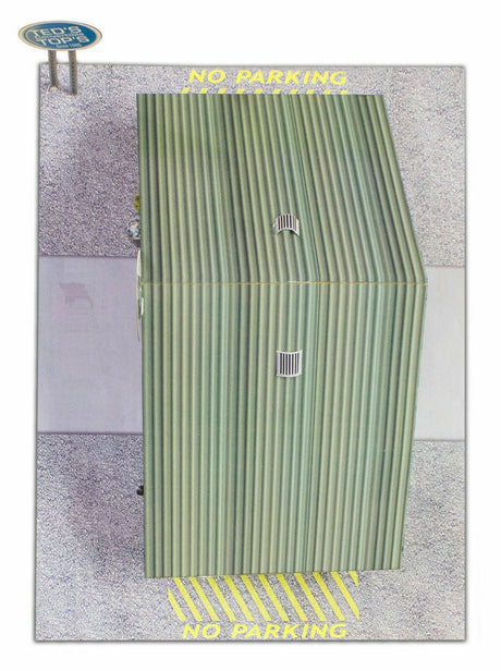 Commercial Steel Garage Photo Real scale building kit for BK 3210, top view