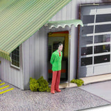 Commercial Steel Garage Photo Real scale building kit for BK 3210, side view