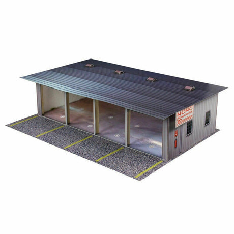 Pit Garage Photo Real scale building kit for BK 3211, side view