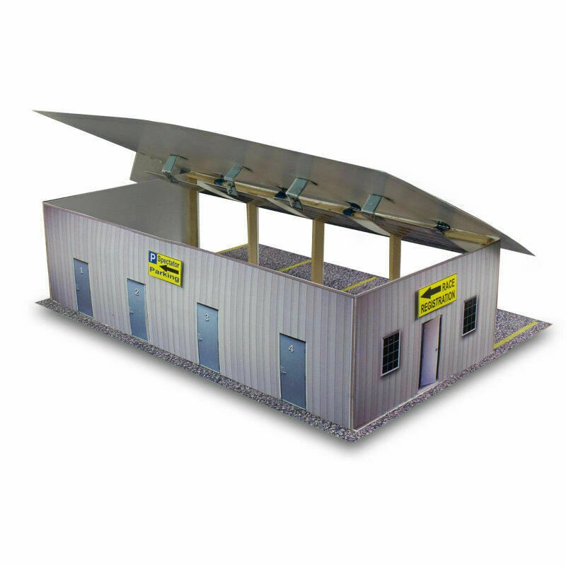 Pit Garage Photo Real scale building kit for BK 3211, detail view