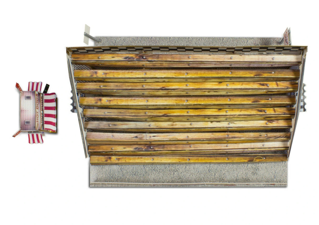 Bleacher Kit & Hot Dog Stand Photo Real scale building kit for BK 4802, side view
