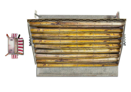 Bleacher Kit & Hot Dog Stand Photo Real scale building kit for BK 4802, side view