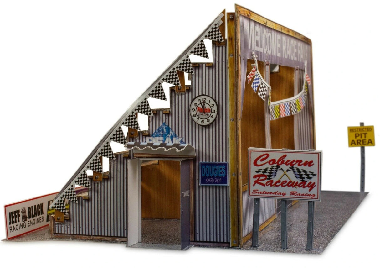 Bleacher Kit & Hot Dog Stand Photo Real scale building kit for BK 4802, rear view