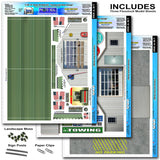 Commercial Steel Garage Photo Real scale building kit for BK 4810, side view