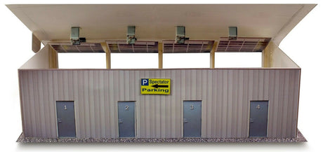 4 Stall Pit Garage Photo Real scale building kit for BK 4811, rear view