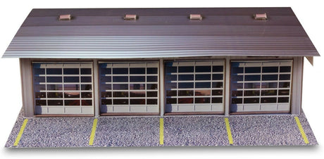 4 Stall Pit Garage Photo Real scale building kit for BK 4811, top view