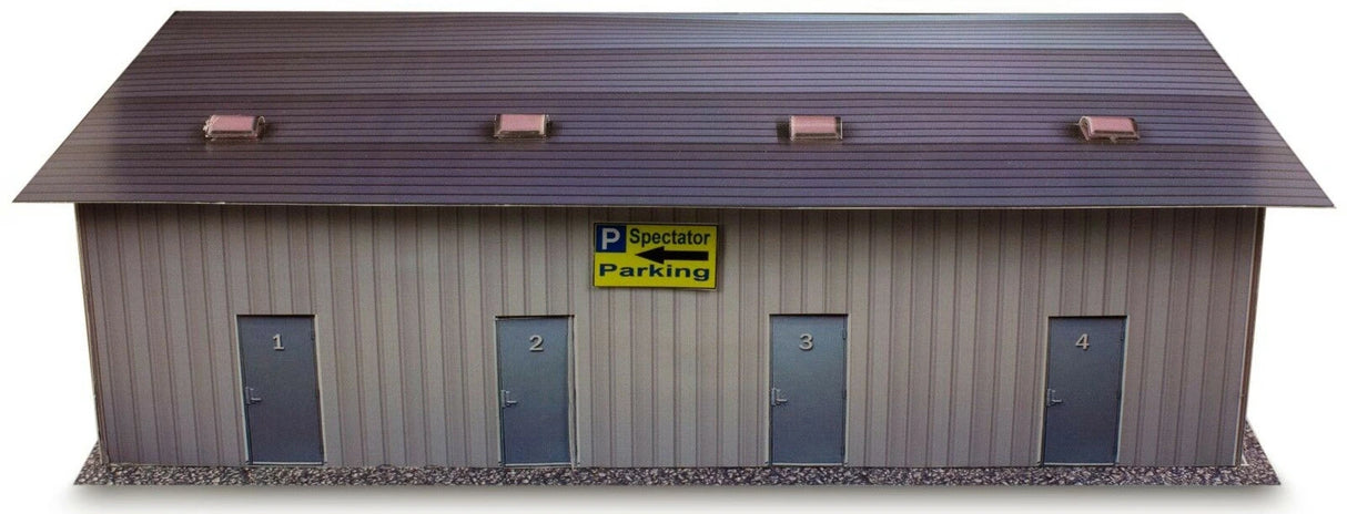 4 Stall Pit Garage Photo Real scale building kit for BK 4811, package view