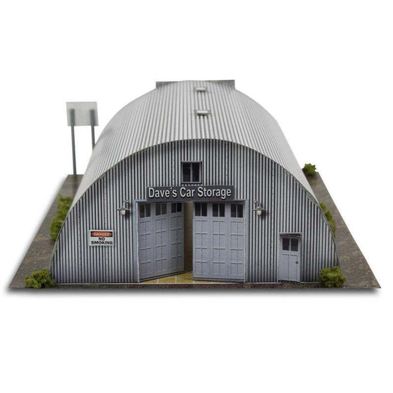 Quonset Hut Photo Real scale building kit for BK 6400, front view