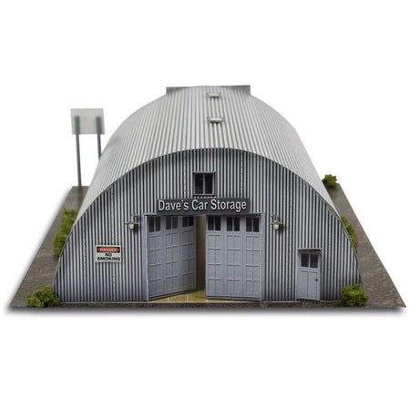 Quonset Hut Photo Real scale building kit for BK 6400, front view