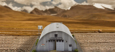 Quonset Hut Photo Real scale building kit for BK 6400, side view
