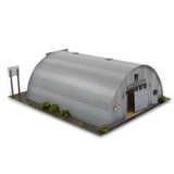 Quonset Hut Photo Real scale building kit for BK 6400, rear view