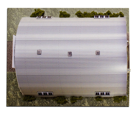 Quonset Hut Photo Real scale building kit for BK 6400, front view