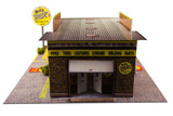 Motorcycle Shop Photo Real scale building kit for BK 6401, detail view
