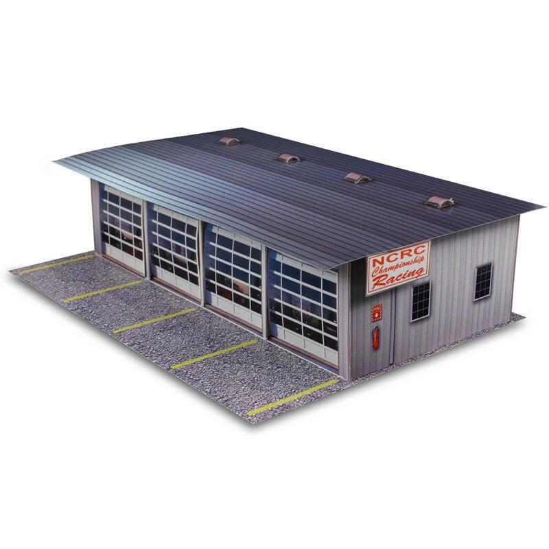 4 Stall Pit Garage Photo Real scale building kit for BK 6411, main view
