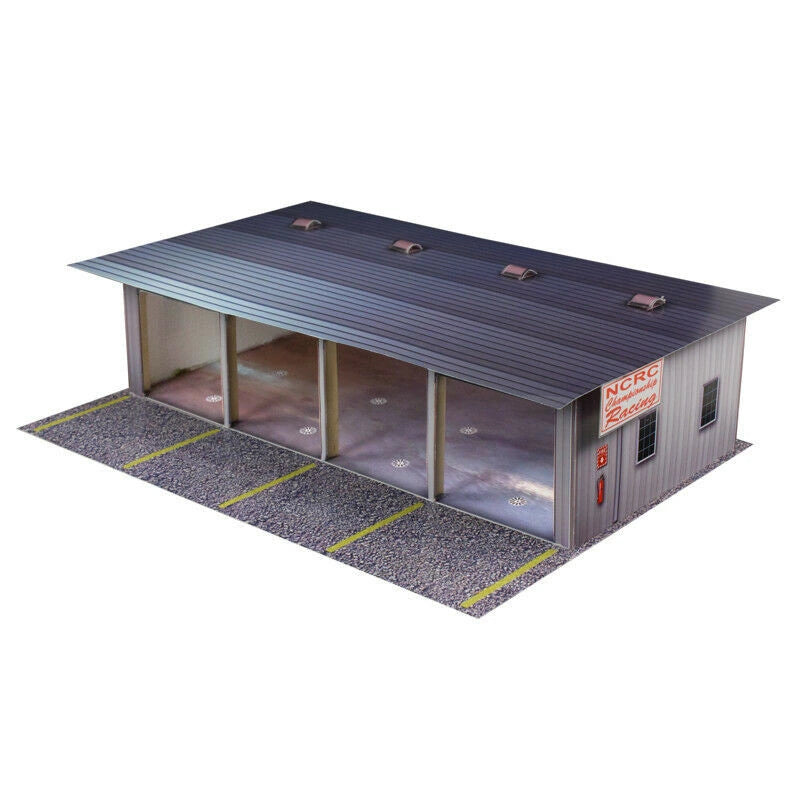 4 Stall Pit Garage Photo Real scale building kit for BK 6411, top view