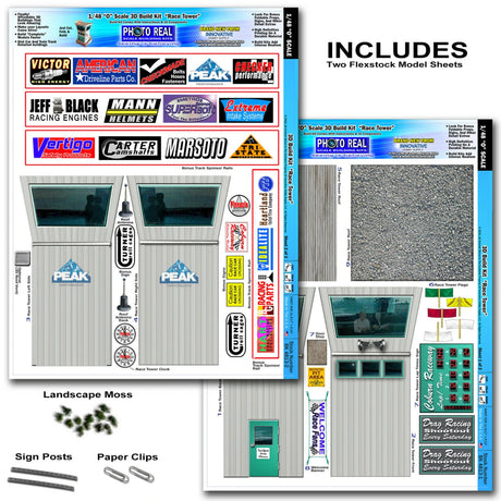 Race Tower Photo Real scale building kit for BK 6413, detail view