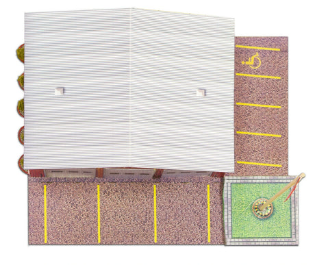 Fire Department Photo Real scale building kit for BK 6414, detail view