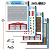 Fire Department Photo Real scale building kit for BK 6414, detail view