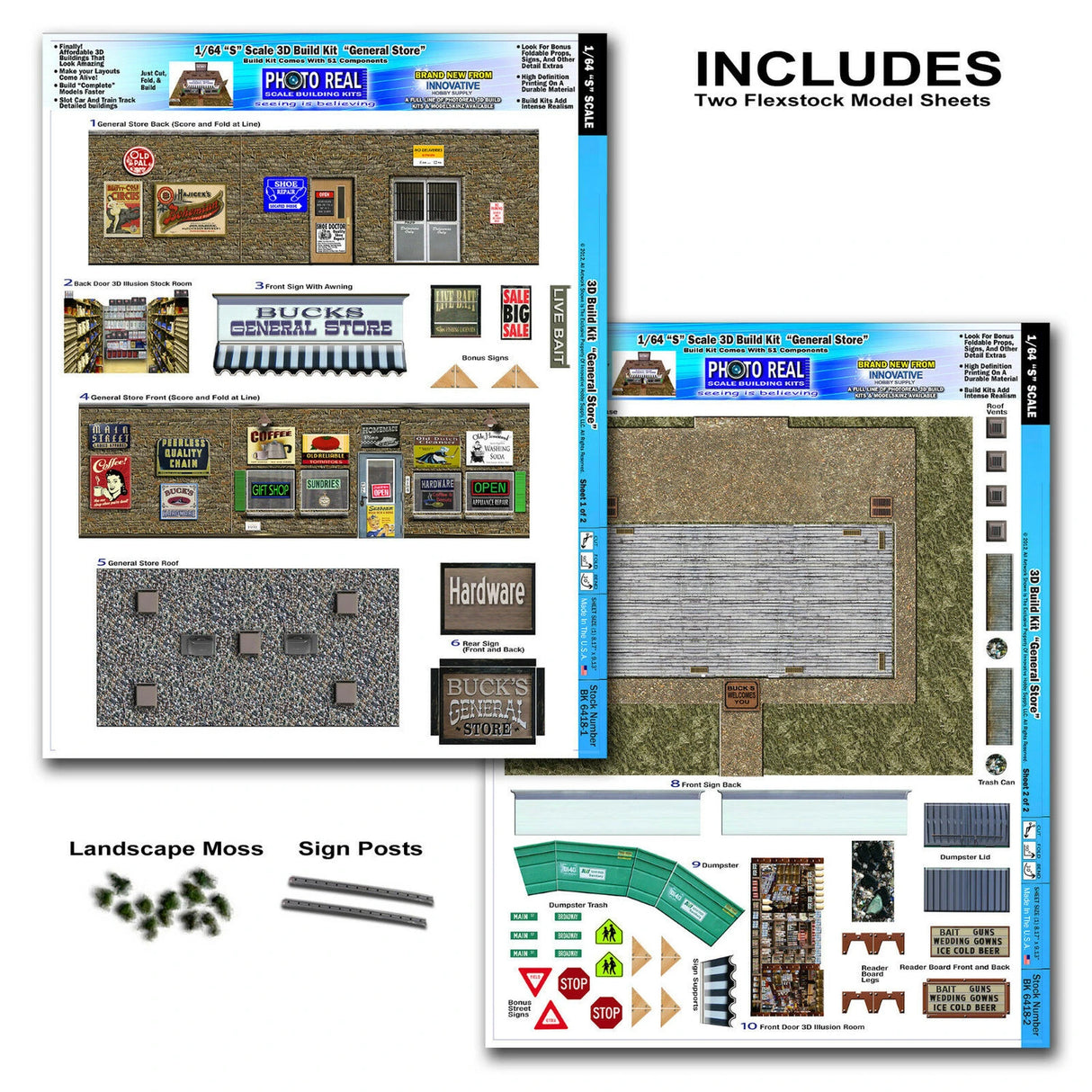 General Store Photo Real scale building kit for BK 6418, package view