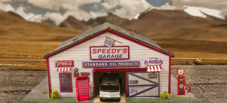 Speedy's Garage Photo Real scale building kit for BK 6422, detail view