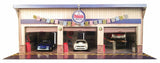 Pit Stop Garage Photo Real scale building kit for BK 6423, front view